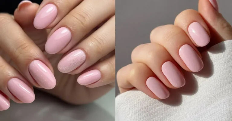 soft pink nails