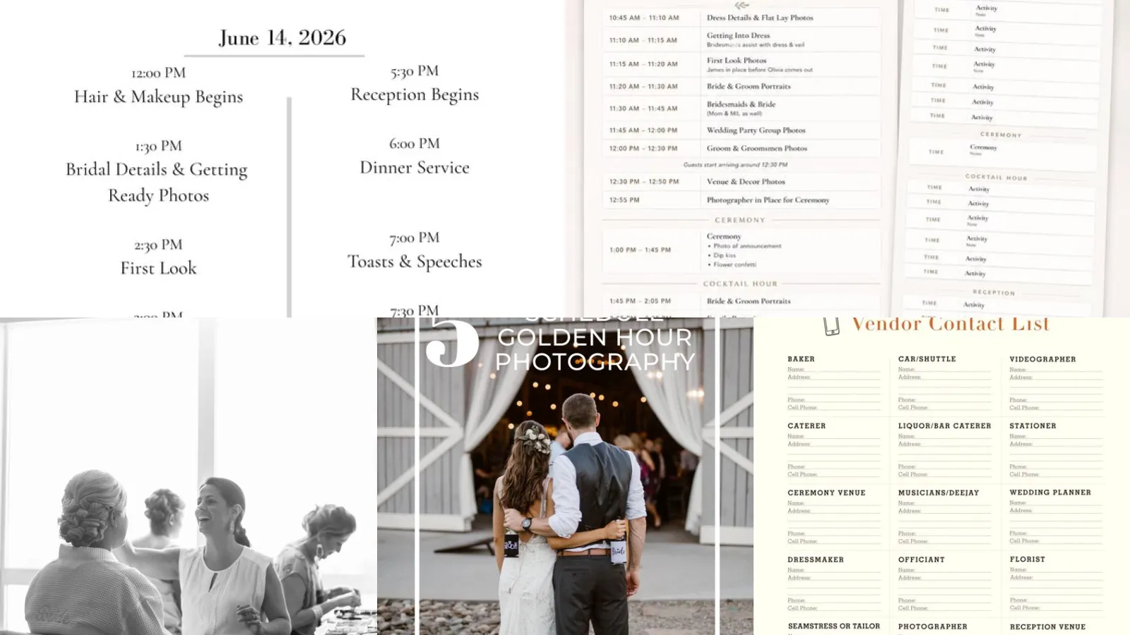 20+ Wedding Day Timeline Template Ideas That Save Hours