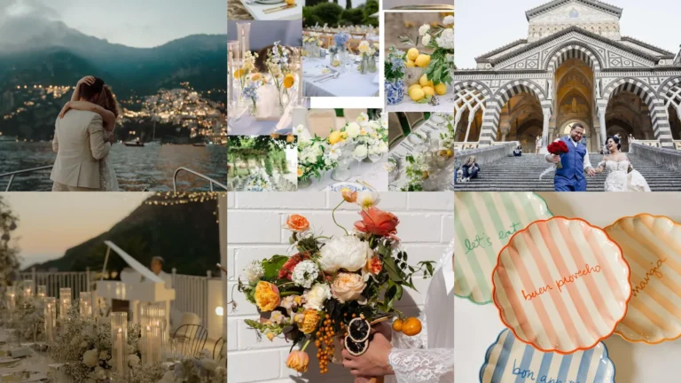 20 Amalfi Coast Wedding Ideas With Lemons, Flowers and Sea Views