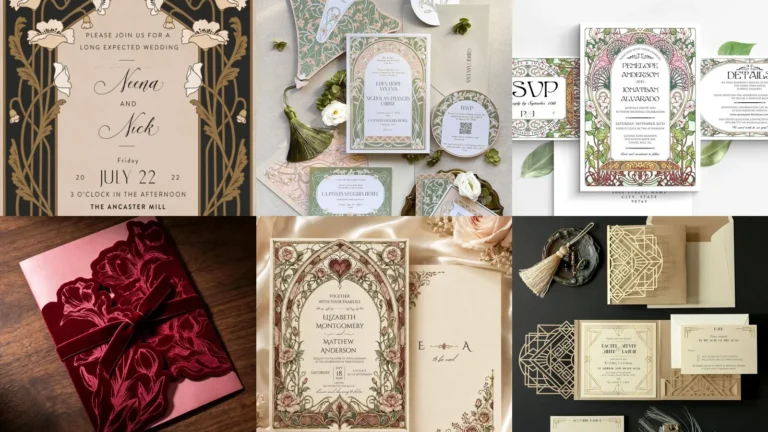 20 Art Nouveau Invitation Suite Ideas and Pretty Vintage-Inspired Details