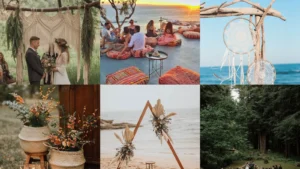 20 Boho Ceremony Decor Ideas With Pretty Arches, Flowers and Aisle Details
