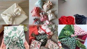 20 Fabric Gift Wrapping Ideas With Pretty Knots, Bows and Prints