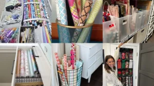 20 Gift Wrap Storage Ideas for Paper, Ribbons and Bags