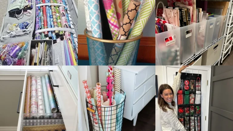 20 Gift Wrap Storage Ideas for Paper, Ribbons and Bags