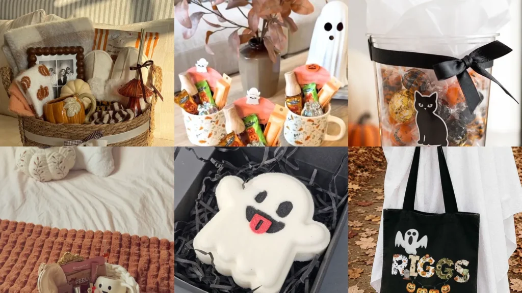 20 Halloween Gift Ideas With Cute Ghosts, Treats and Boo Baskets