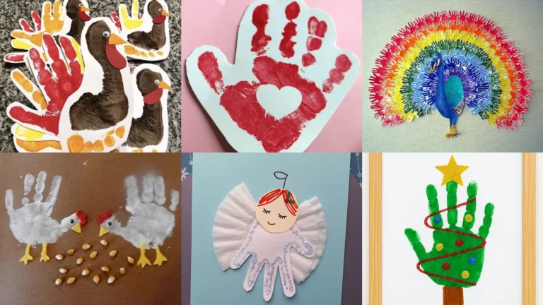 20 Cute Handprint Crafts With Animals, Flowers and Holiday Ideas