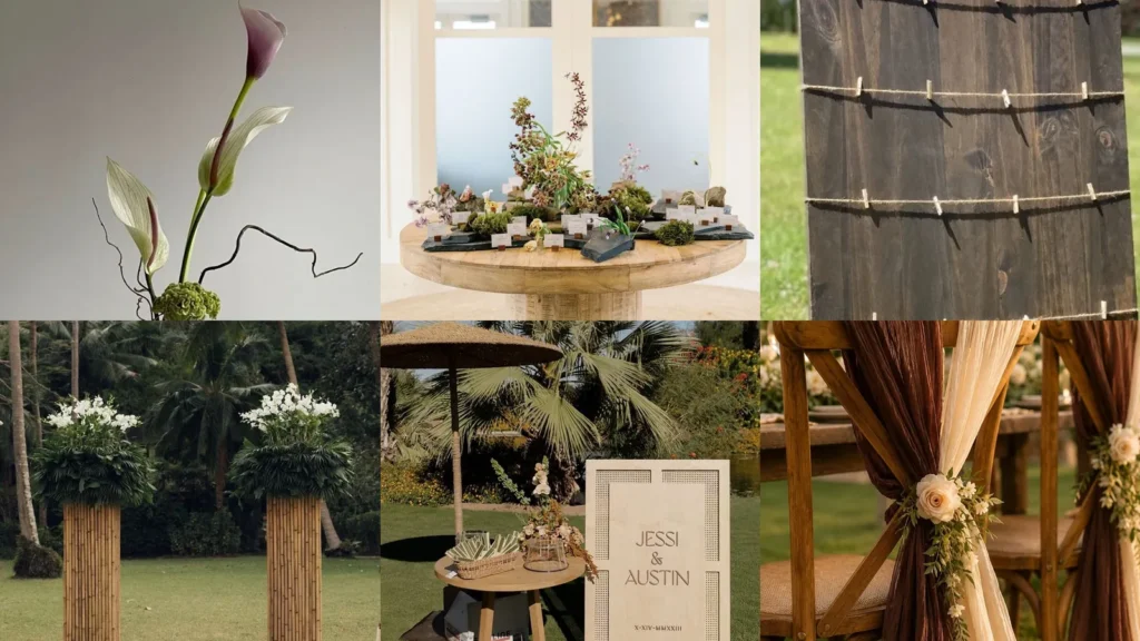 19 Japandi Wedding Decor Ideas With Flowers, Lanterns and Neutral Details