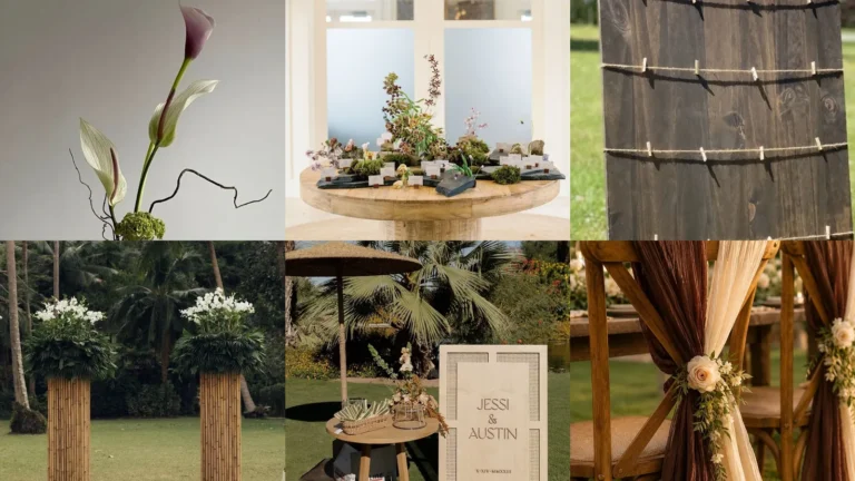 19 Japandi Wedding Decor Ideas With Flowers, Lanterns and Neutral Details