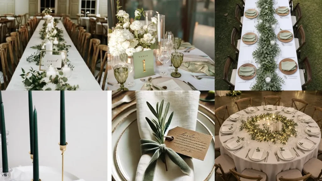 20 Minimalist Green Wedding Table Decor Ideas to Save
