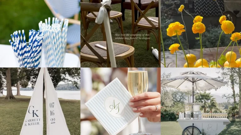 20 Preppy Wedding Decor Ideas With Bows, Stripes and Pretty Monograms
