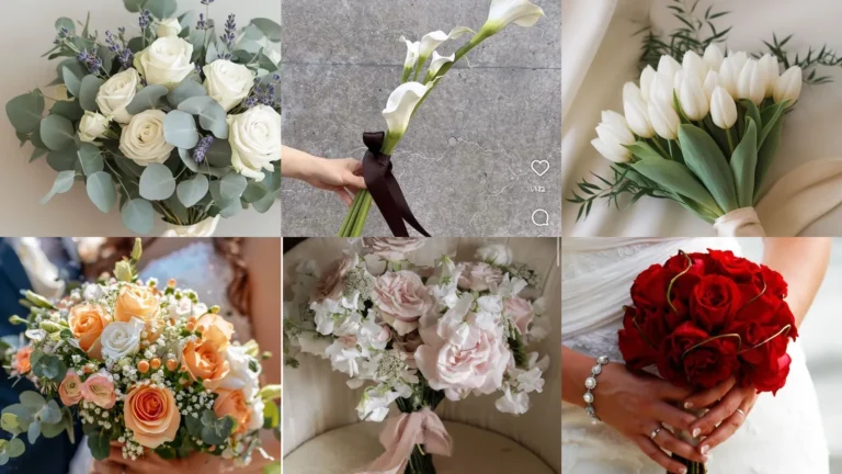 20 Wedding Bouquets With Pretty Flowers and Color Ideas