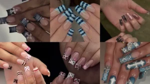 20 Y2K Square Nails With Cute Prints, Charms and Sparkle